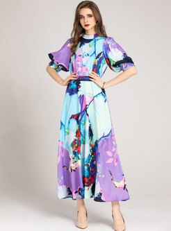 Dreamy Casual Allover Print Maxi Dresses