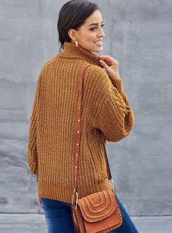 Women's High Waist Casual Sweater
