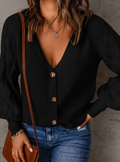 Women's Single Breasted Casual Cardigan Sweater