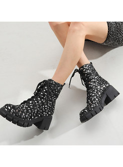 Women's Lace-up Causal Winter Ankle Boots