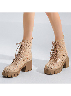 Women's Lace-up Causal Winter Ankle Boots