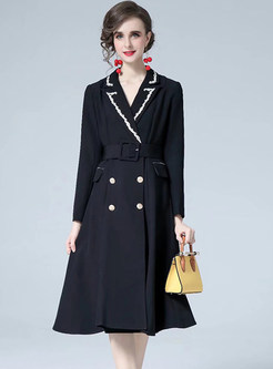 Chic Double-Breasted Large Lapels Womens Coats
