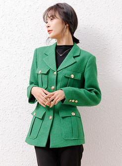 Large Lapels Single-Breasted Blazers With Pockets