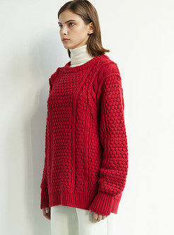 Comfort Thickened Chunky Knit Pullovers Women Sweaters