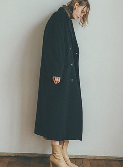 Women's Winter Oversize Long Wool Blend Coat