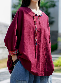 Vintage Pullovers Oversize Tops For Women