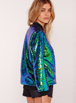 Fashion Sequined Casual Jackets For Women