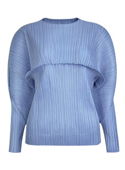 Crewneck Puff Sleeve Ruched Oversize Women Tops