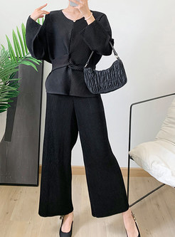 Relaxed Solid Color Ladies Pant Suits