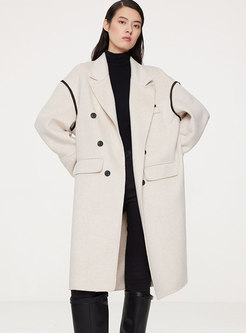 Women's Double Breasted Causal Wool Coat