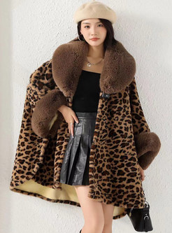 Chicwish Warm Fur-Trimmed One Button Fur Ponchos