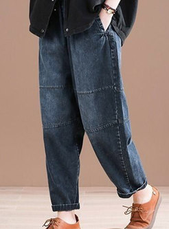 Women Vintage Oversize Casual Jeans