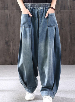 Women's Oversize Casual Denim Pants