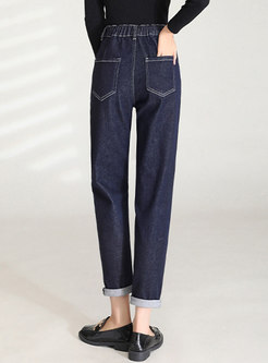 Women's High Waist Slim Jeans