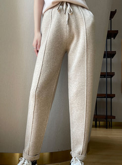 Women Wool Casual Pants