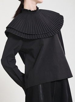 Pleated Mock Neck Beautiful Blouses And Tops For Women