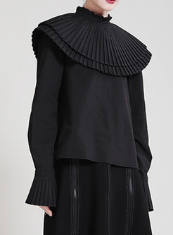 Pleated Mock Neck Beautiful Blouses And Tops For Women