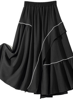 Women's Classic Long Black Skirts