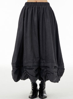 Women's High Waist Casual Long Skirts