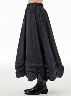 Women's High Waist Casual Long Skirts
