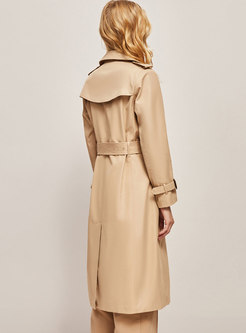 Women's Double Breasted Trench Coat with Belt