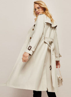 Women's Double Breasted Trench Coat with Belt