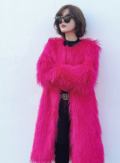 Women's Oversize Long Faux Fur Coat