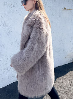 Women's Winter Long Faux Fur Coat