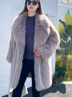 Women's Winter Long Faux Fur Coat