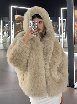 Women's Winter Hooded Faux Fur Jacket