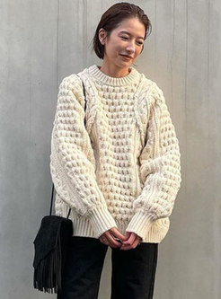 Women's Oversize Long Sleeve Casual Sweater