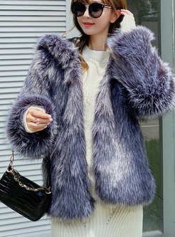 Women's Classic Hooded Loose Faux Fur Jacket