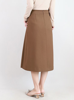 Women's A-line Pleated Midi Skirts