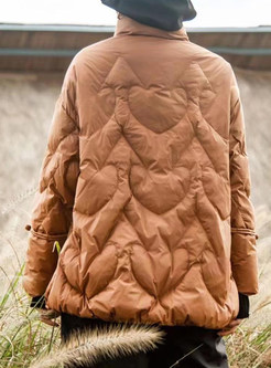 High Neck Mid Insulated Boxy Puffer Jackets Women