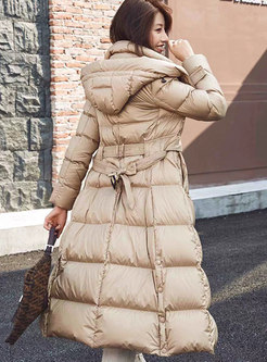 Women's Hooded Long Puffer Coat