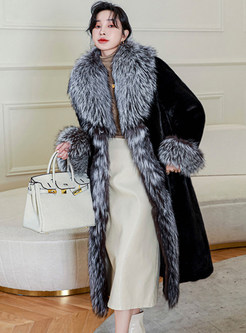 Elegant Fur Collar Oversize Faux Fur Jackets For Women