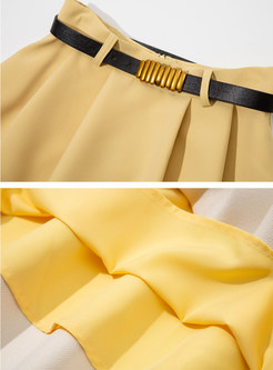 Women Exclusive High Waisted A-Line Skirts With Belt