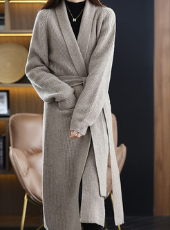 Women's Long Casual Cardigan Sweater Coat