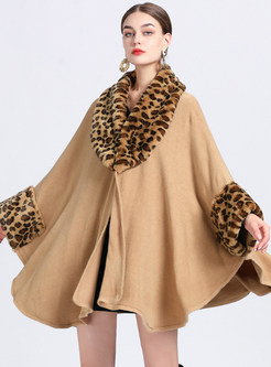 Fashion Fur Collar Long Sleeve Women Ponchos