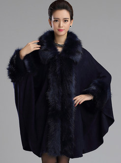 Dreamy Fur Collar Warm Ponchos For Women