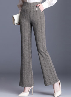 Business Slim High Waisted Flare Pants For Women