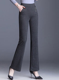 Business Slim High Waisted Flare Pants For Women