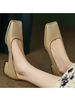 Women's Vintage Lite Square Toe Low-Front Flat Shoes