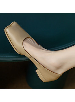 Women's Vintage Lite Square Toe Low-Front Flat Shoes