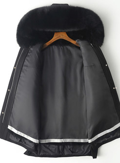 Pretty Hooded Fur-Trimmed Chunky Down Parka For Women