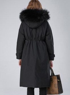 Exclusive Hooded Fur-Trimmed Down Parka For Women