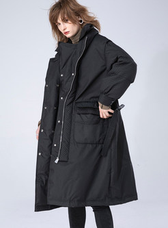 Women's Large Lapels Oversize Chunky Puffer Jackets With Belt