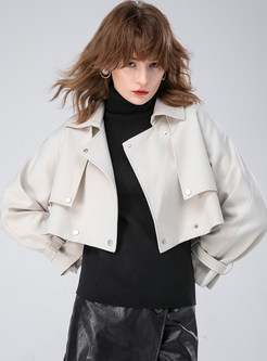 Large Lapels Fashion Cropped Jackets For Women