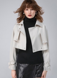 Large Lapels Fashion Cropped Jackets For Women