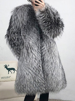 Heavyweight Long Sleeve Casual Cardigan Fur Coats Womens